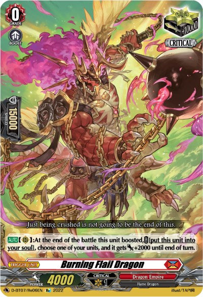 Burning Flail Dragon (D-BT07/Re06EN) [Raging Flames Against Emerald Storm]