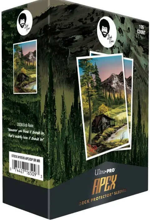 Ultra PRO APEX Standard 105 Ct Sleeves - BOB ROSS (Mountain Retreat)