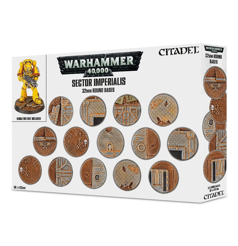 Warhammer 40K Sector Imperialis 32mm Round Bases