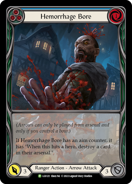 Hemorrhage Bore (Blue) [LGS121] (Promo)  Rainbow Foil