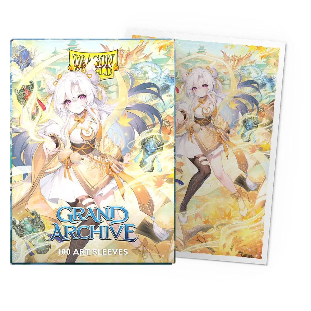 Dragon Shield Sleeves: Standard- Matte 'Grand Archive Guo Jia, Heaven's Favored' Art (100 ct.)