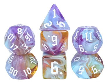 Amethyst Sunset RPG Dice Set by Foam Brain Games