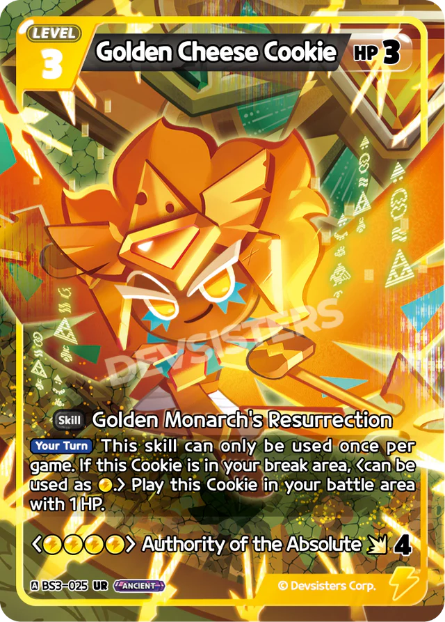 Golden Cheese Cookie (BS3-025) UR [Age of Heroes and Kingdoms]
