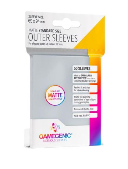 Gamegenic Matte Clear Outer Sleeves(Bagged)