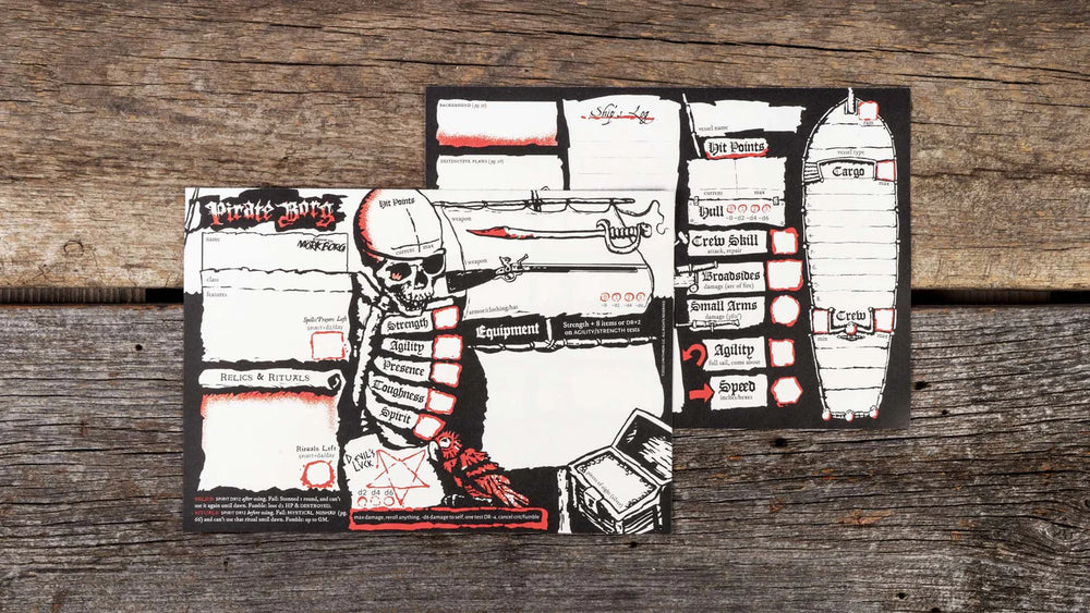 Pirate Borg - Character Sheet Pad