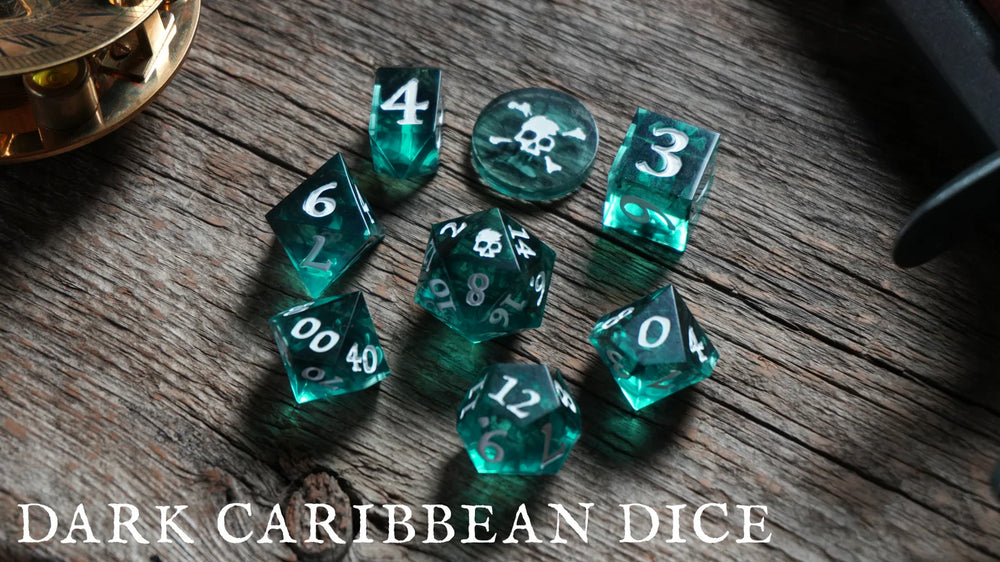 Pirate Borg Resin Dice - Dark Caribbean 12pc