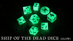 Pirate Borg Resin Dice - Ship of the Dead 12pc - Glow in the Dark