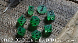 Pirate Borg Resin Dice - Ship of the Dead 12pc - Glow in the Dark