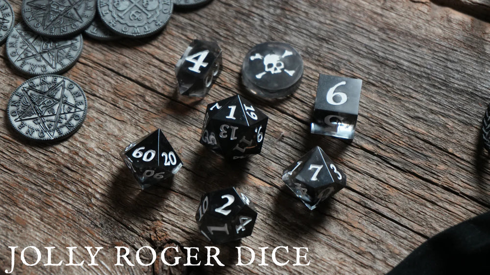 Pirate Borg Resin Dice - Jolly Roger 12pc