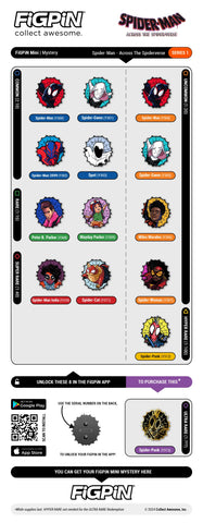 Figpin Spiderman Across the Spider-Verse Series 1 Collectable Enamel Pins