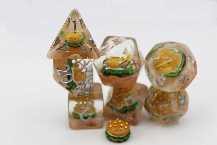 Foam Brain Dice: Hamburger RPG Dice Sets