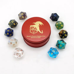 HYMGHO Quest's Reward Mystery Dice - Gemstone D20