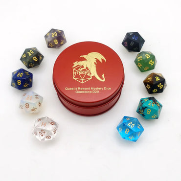 HYMGHO Quest's Reward Mystery Dice - Gemstone D20