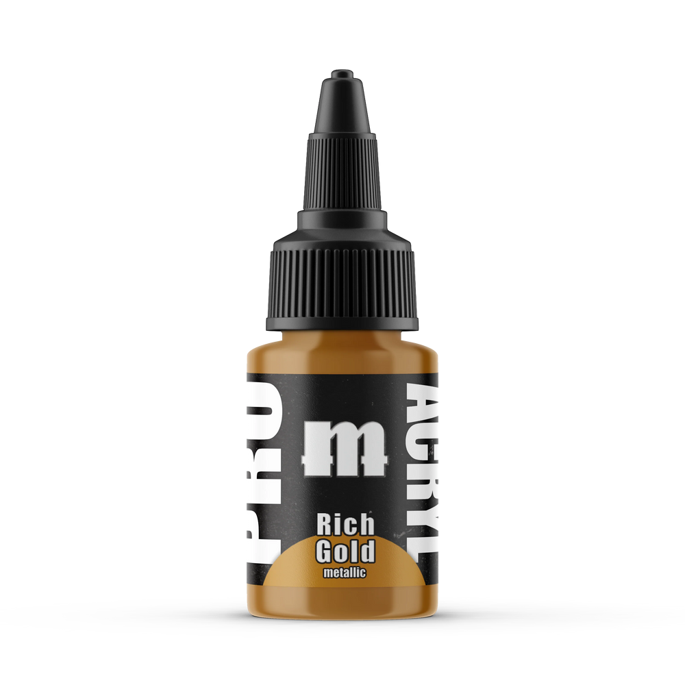 MonumentHobbies Pro Acryl Acrylic Paint 22ml Bottle - Rich Gold