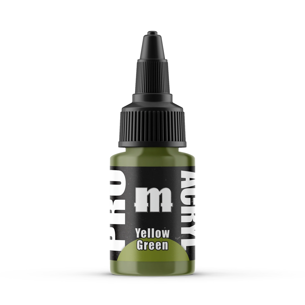 MonumentHobbies Pro Acryl Acrylic Paint 22ml Bottle - Yellow Green