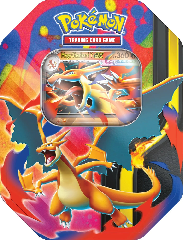 Mega Charizard booster pack tin