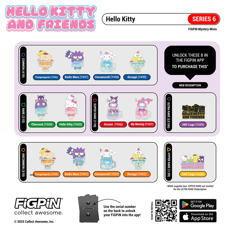 Figpin Hello Kitty and Friends Series 6 Collectable Enamel Pins