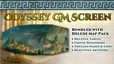 Odyssey of the Dragonlords Poster Map Pack & GM Screen (Used)