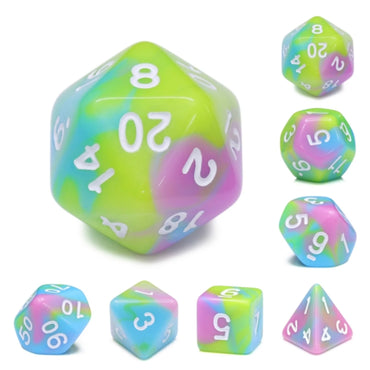 Pastel Punk RPG Dice Set by Foam Brain Games