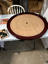 Crokinole TOURNAMENT Edition Hardwood Board (2024 Edition) Mahognay + Black Carrying Case