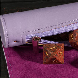 Purple Roll Up Leatherette Dice Mat by Foam Brain Games