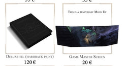 Nightfell Tome of Shadows Deluxe Hardback (GM Screen, Character Sheets, and Cardboard Standees Included!)