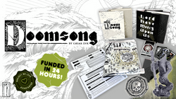 DOOMSONG RPG (All-In w/ Lord Have Mercy Upon Us, Doomcoin, Calendar of Painyme, Character Sheet Pad, Tarot Reference Cards, Father Plague Miniature and Cloth Map of Plaguescape)