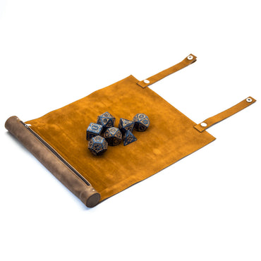 Brown Roll Up Leatherette Dice Mat by Foam Brain Games