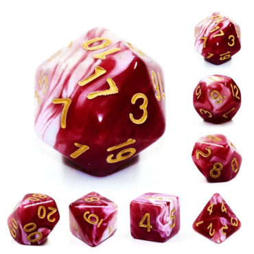 Cherry Cream RPG Dice Set by Foam Brain Games