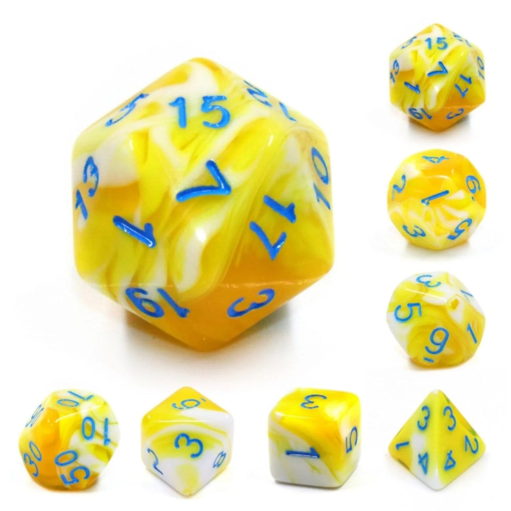 Lemon Cream RPG Dice Set by Foam Brain Games