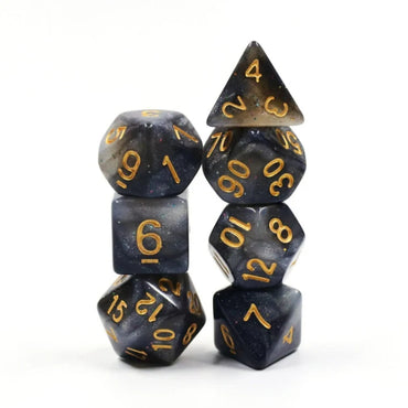 Silver Sparkle RPG Dice Set by Foam Brain Games