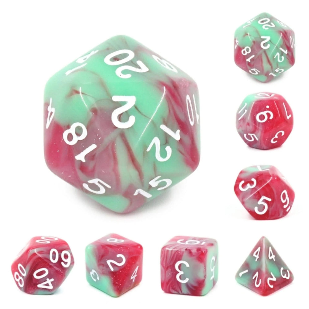 Strawberry Cream RPG Dice Set by Foam Brain Games