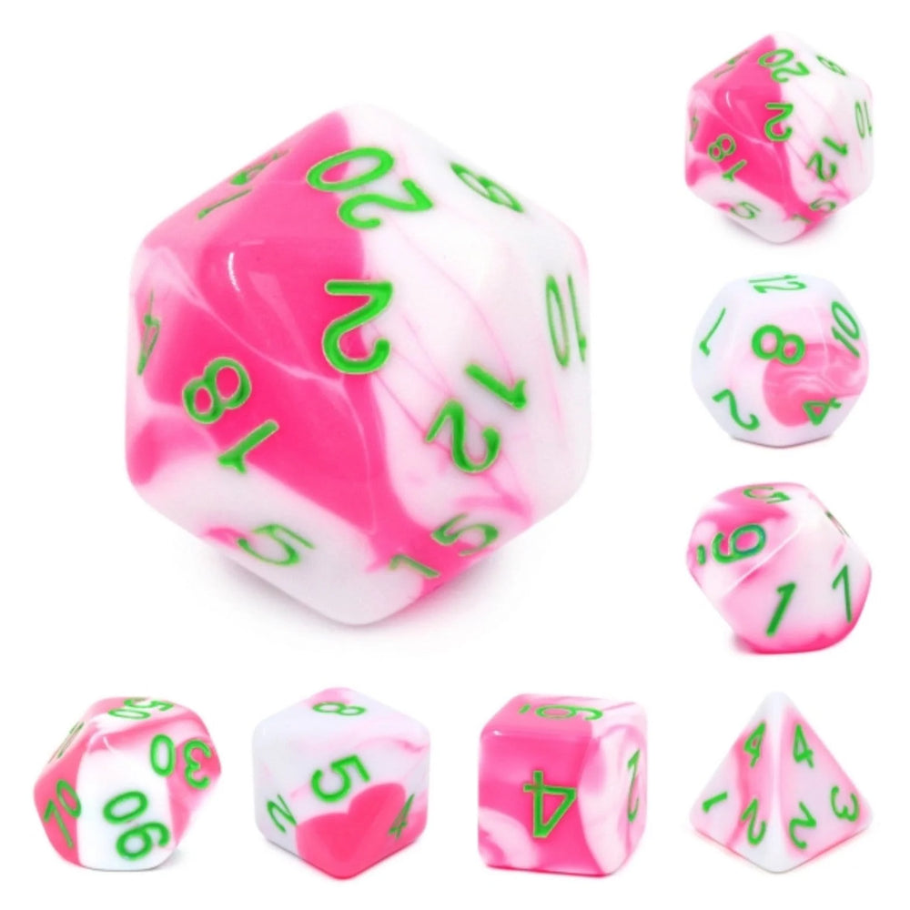 Pink Flamingo RPG Dice Set by Foam Brain Games