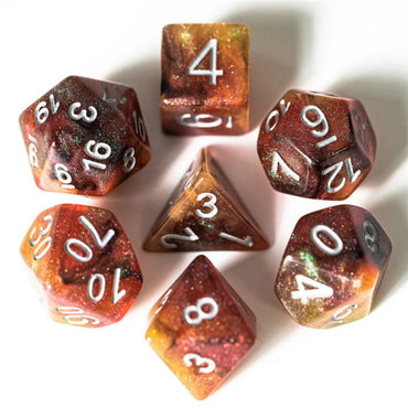 Copper Cosmos RPG Dice Set by Foam Brain Games