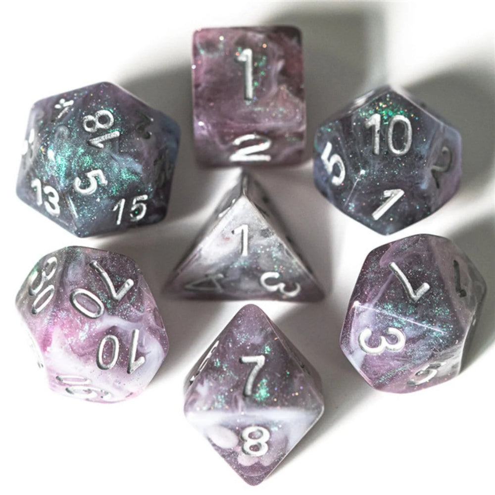 Aurora Borealis RPG Dice Set by Foam Brain Games