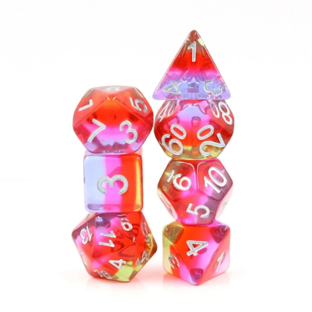 Pomegranate Blossom RPG Dice Set by Foam Brain Games