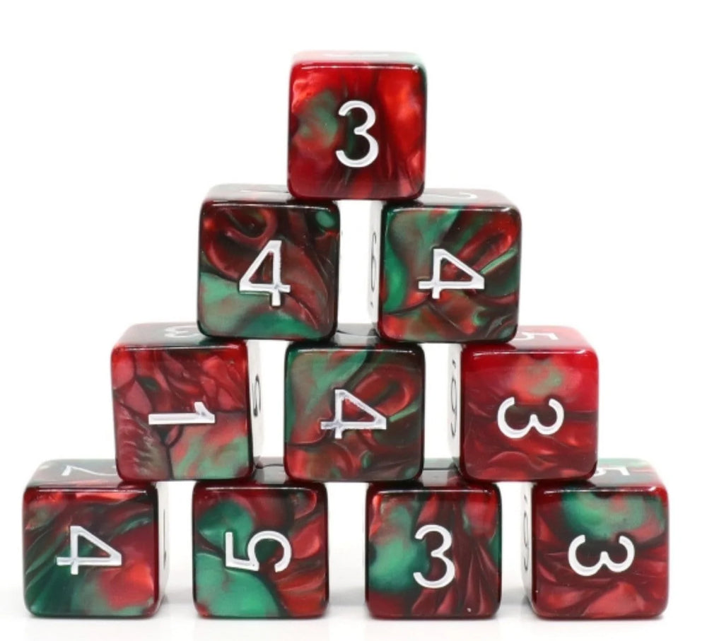 Burning Bush 12 piece D6 Set by Foam Brain Games