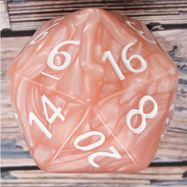 White Pearl 55mm Titan D20 by Foam Brain Games