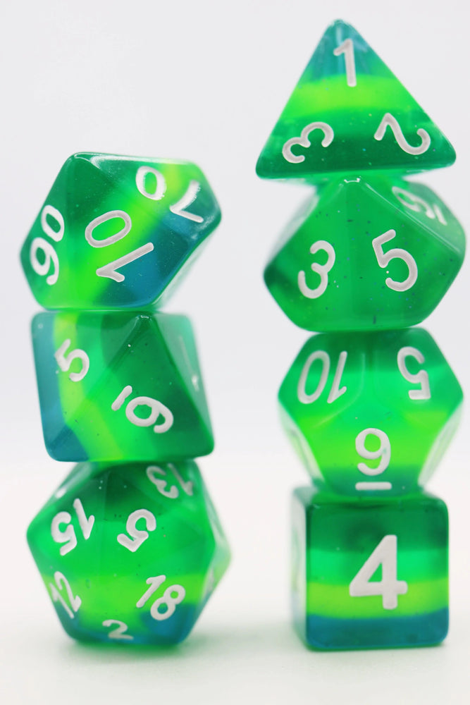 Tortoise Shell RPG Dice Set by Foam Brain Games