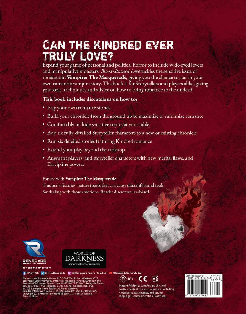Blood-Stained Love A Sourcebook for Vampire: The Masquerade