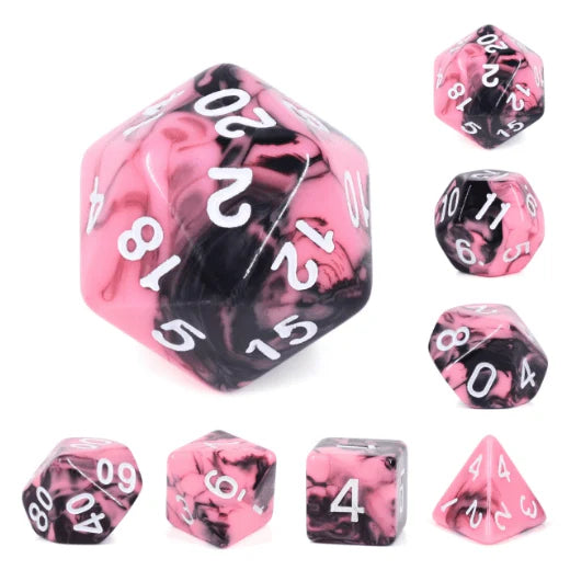 Watermelon Cream RPG Dice Set by Foam Brain Games