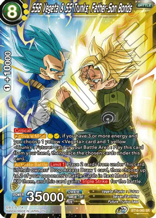 SSB Vegeta & SS Trunks, Father-Son Bonds (BT16-080) [Realm of the Gods]