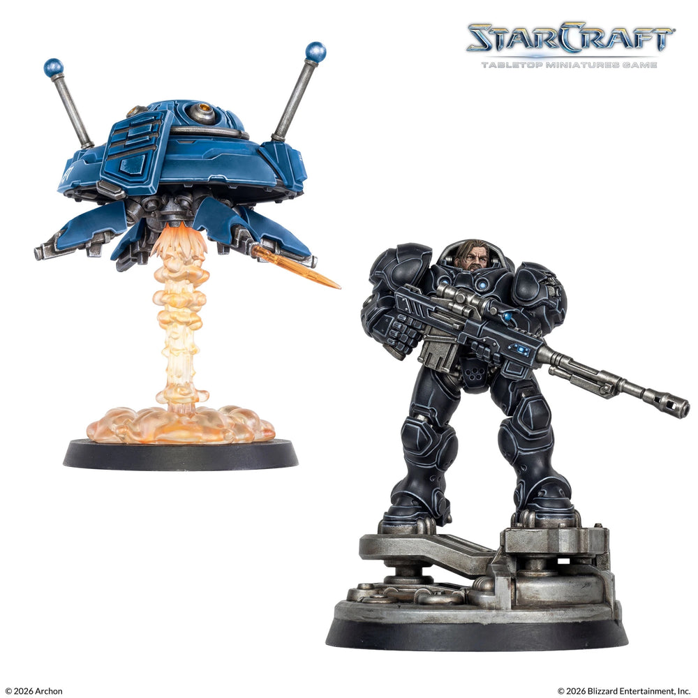 Starcraft Tabletop Miniatures Game - Terran: Jim Raynor & Point Defense Drone Hero Expansion Set