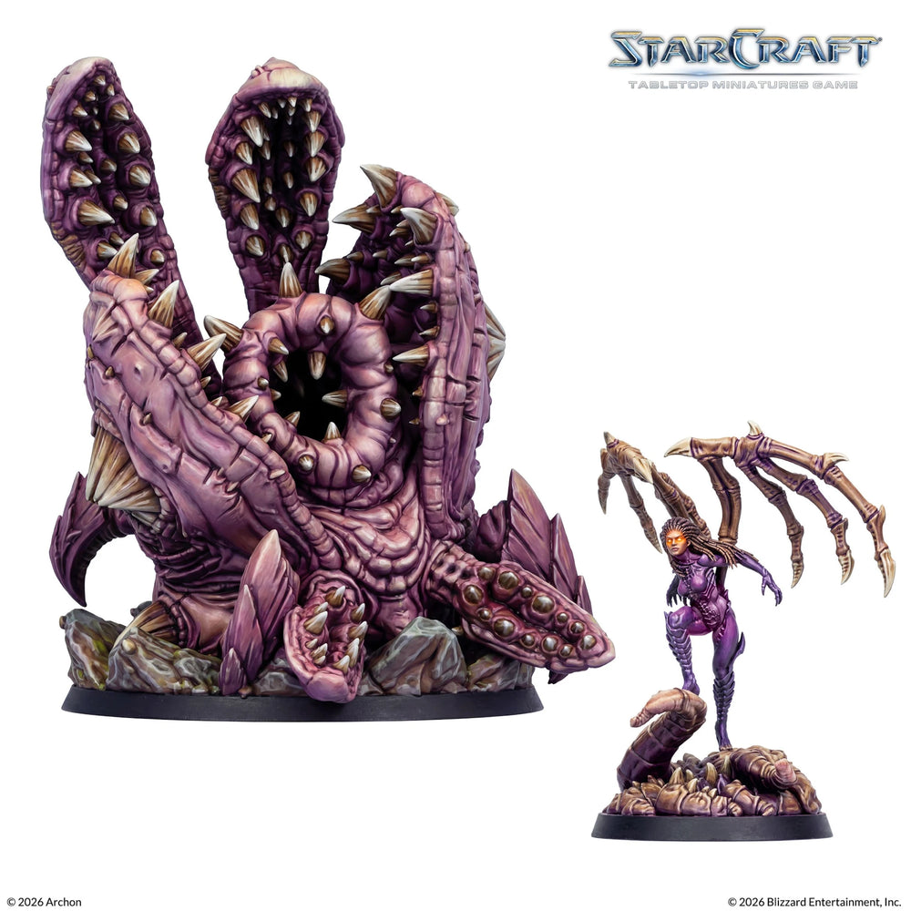 Starcraft Tabletop Miniatures Game - Zerg: Kerrigan & Omega Worm Hero Expansion Set