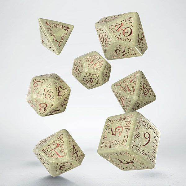 7-Die Set - Elvish Jumbo Dice Set by Q Workshop