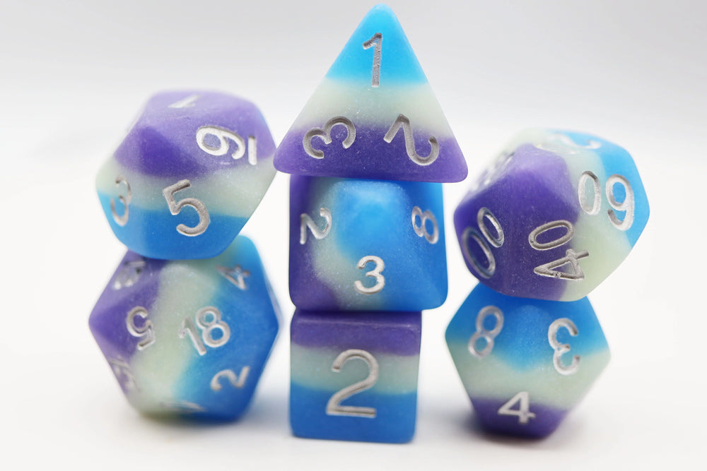 Blueberry Snow Cone RPG Dice Set by Foam Brain Games