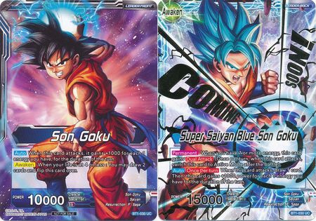 Son Goku // Super Saiyan Blue Son Goku (Hot Stamped) (BT1-030) [Promotion Cards]