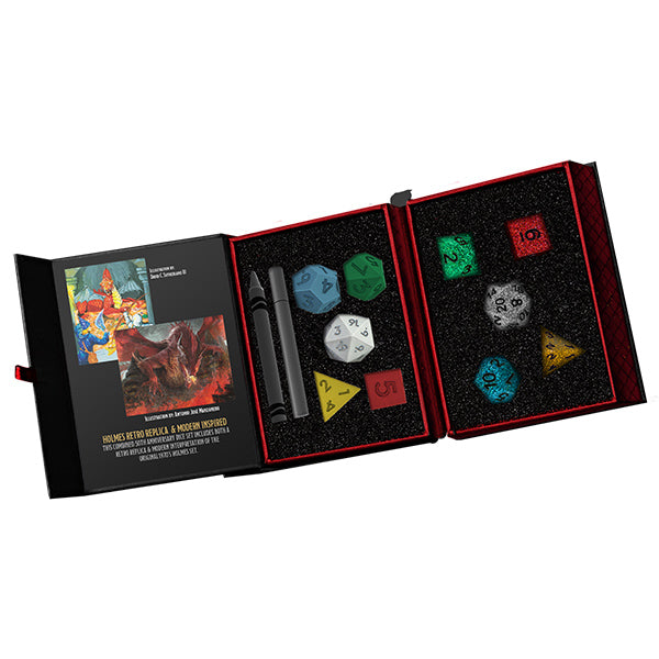 10 Die Set D&D 50th Anniversary - Modern & Retro Holmes Sets (2 5-dice sets)