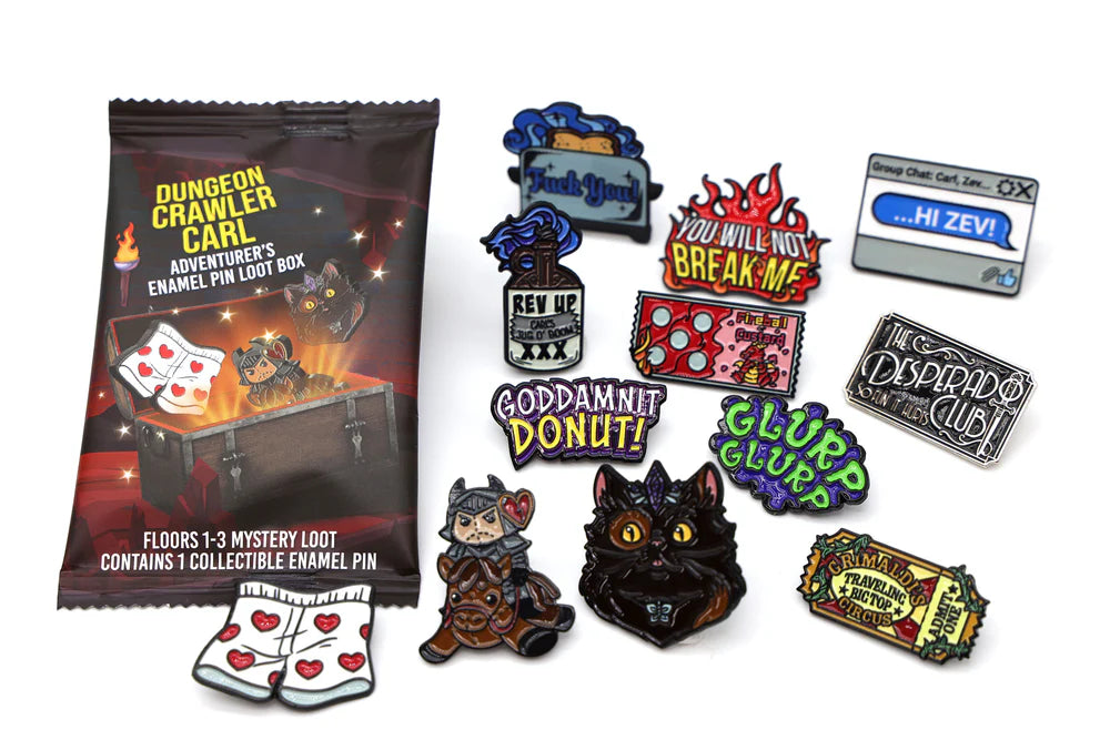 Dungeon Crawler Carl Adventurer's Pin Loot Box - Floors 1-3