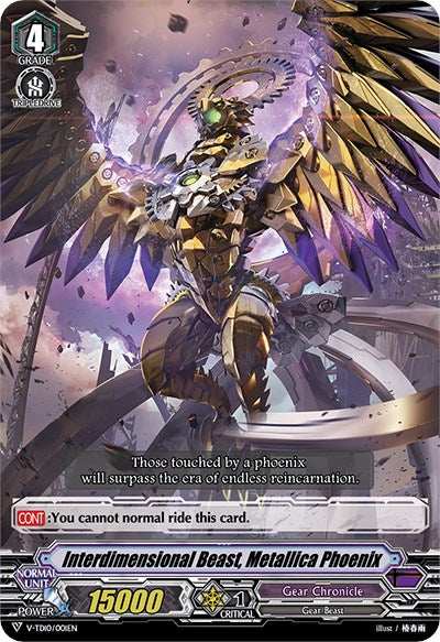 Interdimensional Beast, Metallica Phoenix (V-TD10/001EN) [Chronojet]